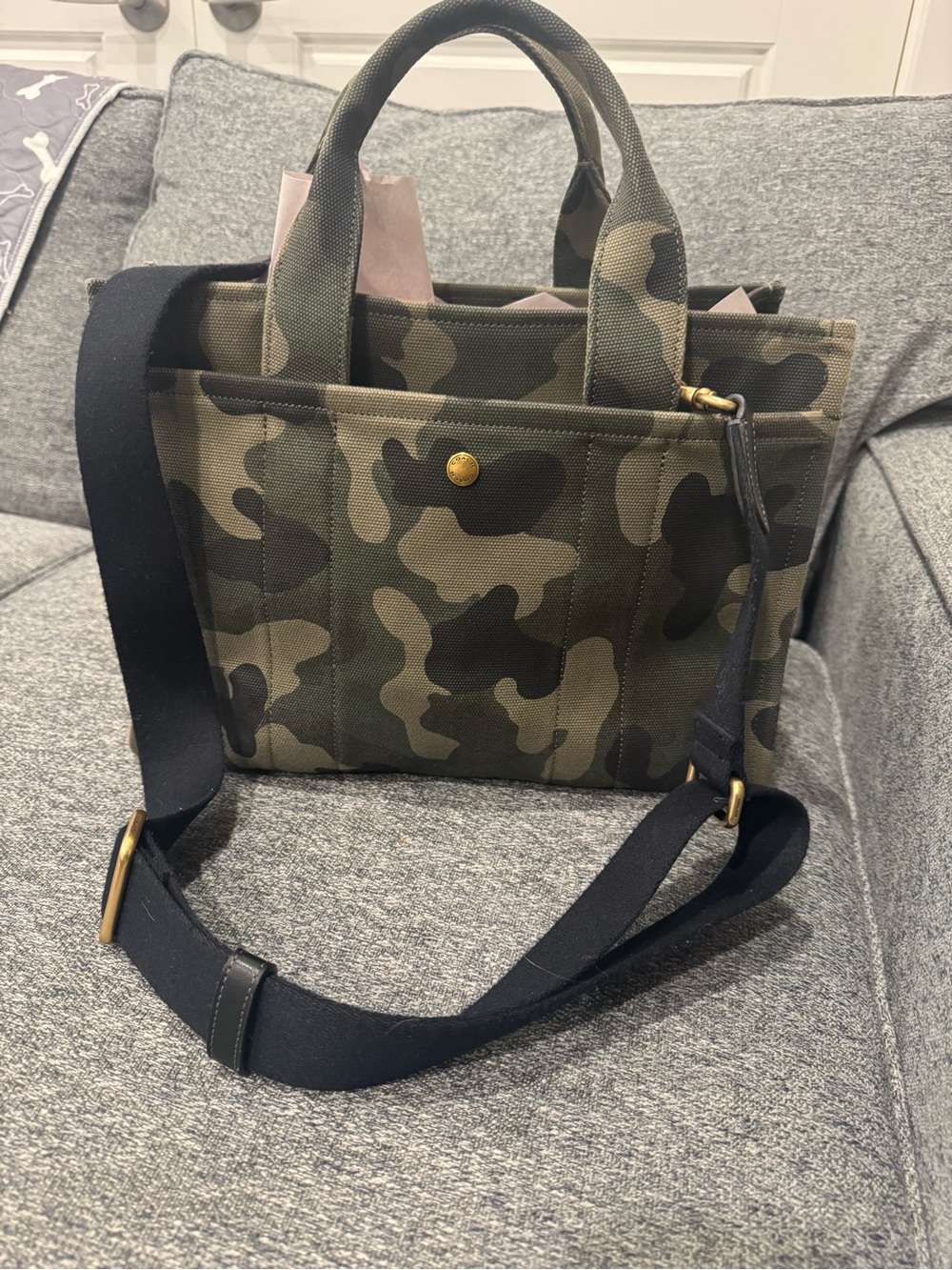 Coach Camo Mini Tote in Green and Black - Picture 4 of 8